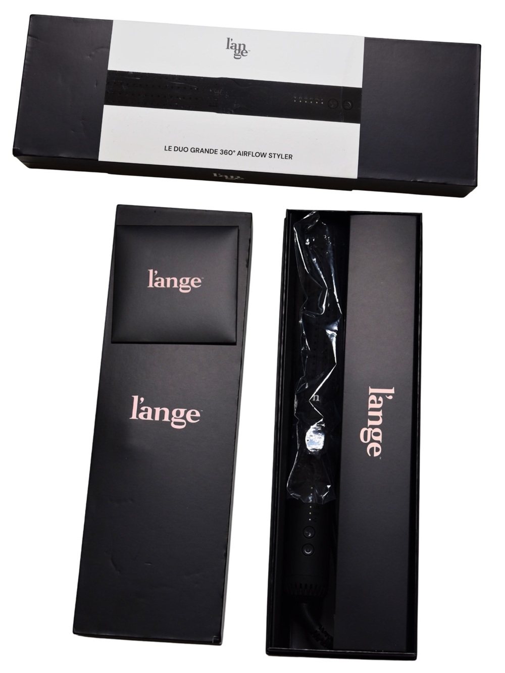 L'ange Le Duo Grande 360° Airflow Styler – Black – OPEN BOX